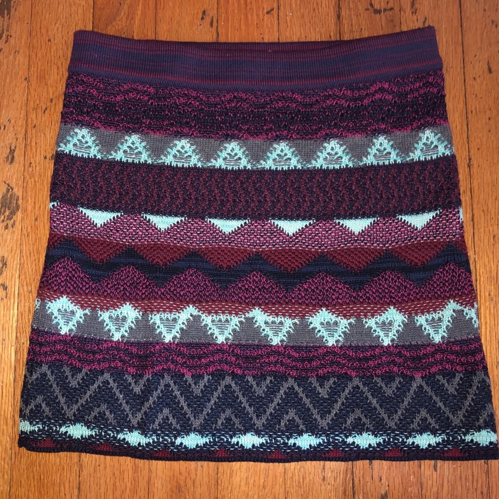 Goddis Multicolored knit mini skirt